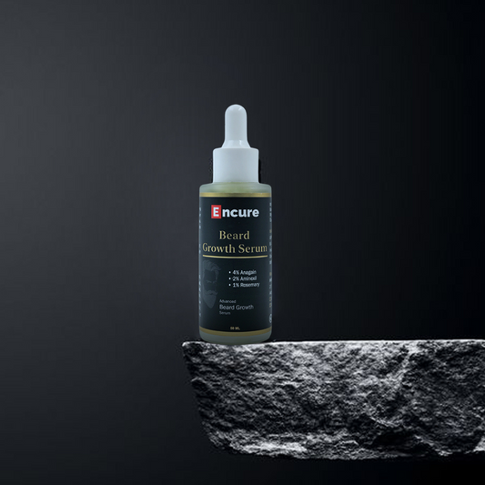 ENCURE™ Beard Growth Serum | Advanced Formula 4% Anagain 2% Aminexil & 1% Rosemary | Stronger, Fuller & Thicker Beard Growth | Solves Uneven & Patchy Beard | Lightweight And Fast Absorption, 50ml