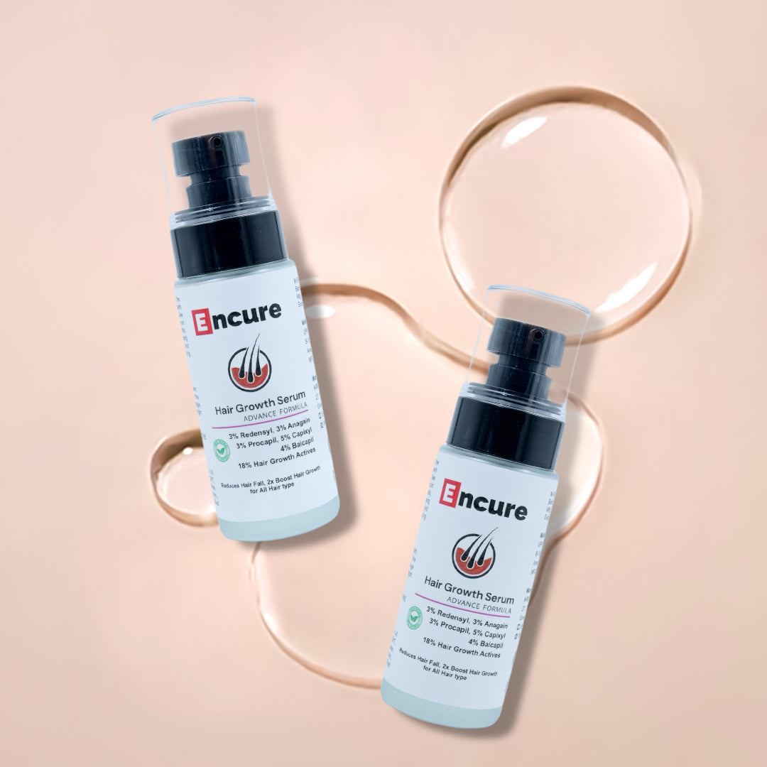 ENCURE™ Hair Growth Serum | Advanced Formula with 3 % Redensyl, 3 % Anagain, 3 % Procapil, 5 % Capixyl & 4% Baicapil | 18% Hair Growth Actives | Thicker & Stronger Hair Growth | Stimulates Hair Growth & Hair Fall Control Serum for Men & Women, 50ml